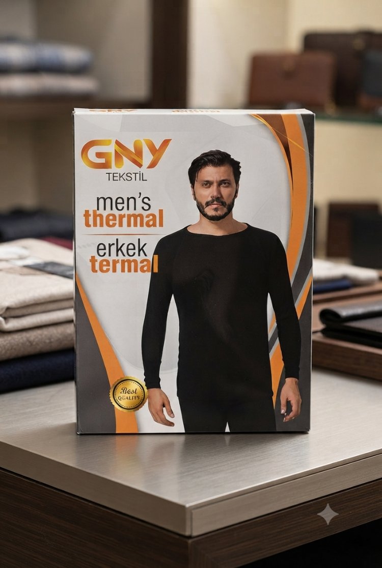 Siyah Erkek Termal İçlik Üst 