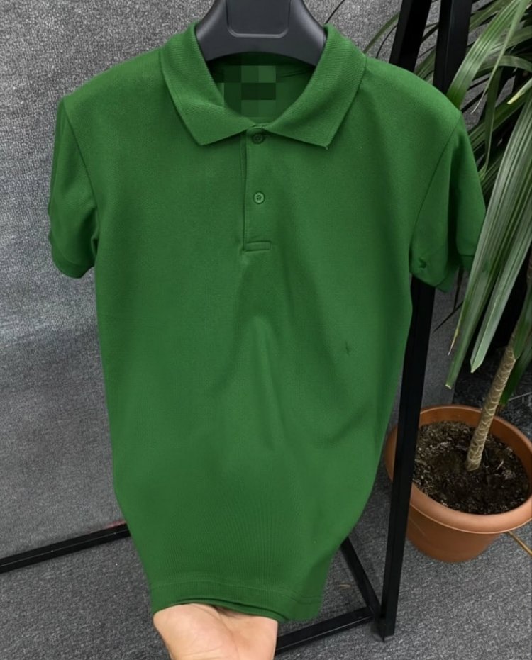 Koyu Yeşil Poloyaka T-shirt 