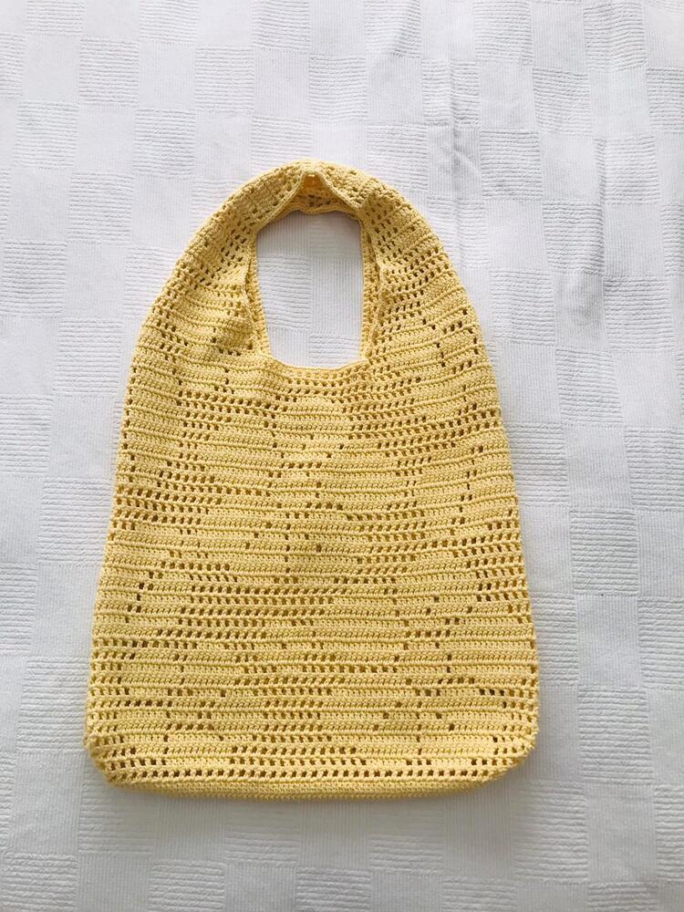 EL ÖRGÜSÜ SARI FİLE TOTE ÇANTA | BOHEM STİL ✨☀️