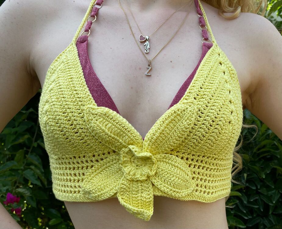  Sarı El Örgüsü Bralet