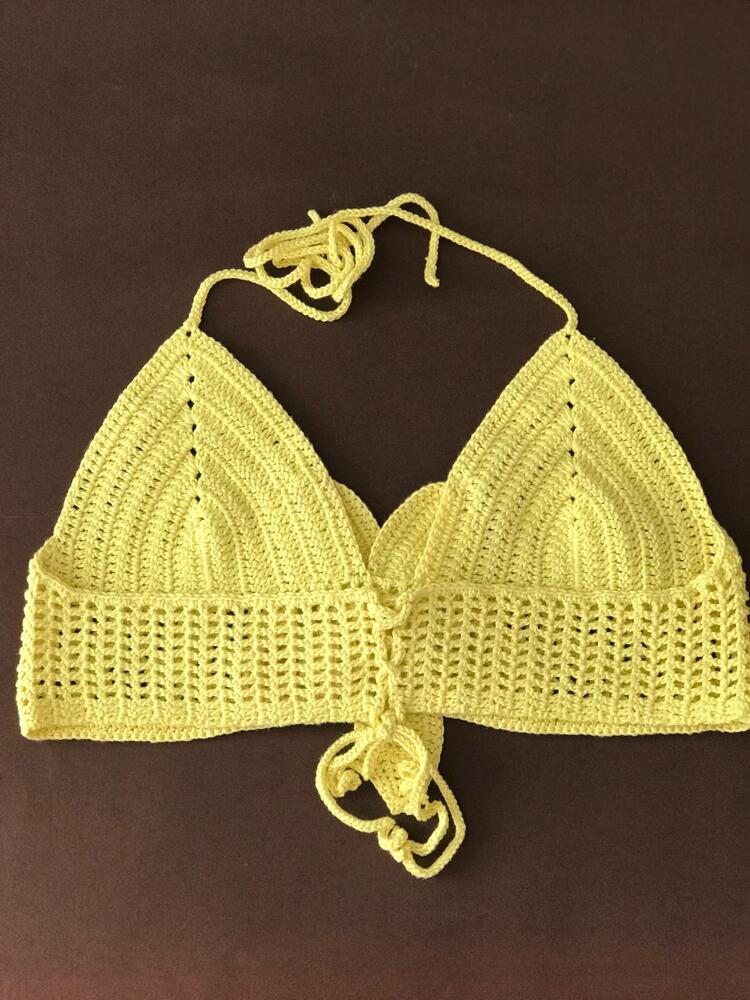  Sarı El Örgüsü Bralet