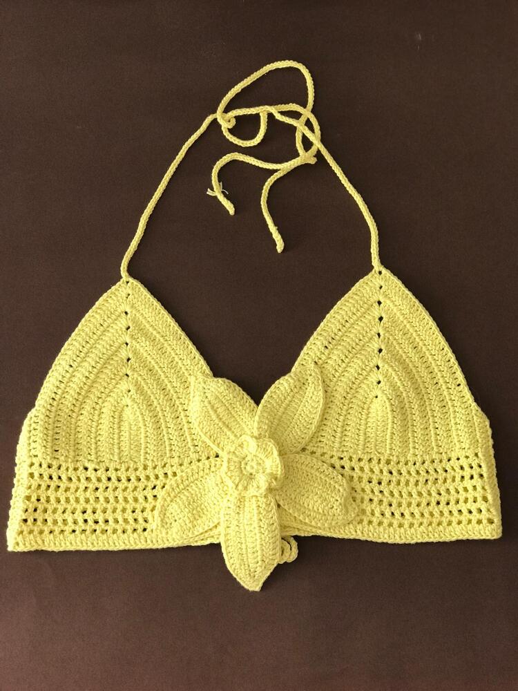  Sarı El Örgüsü Bralet