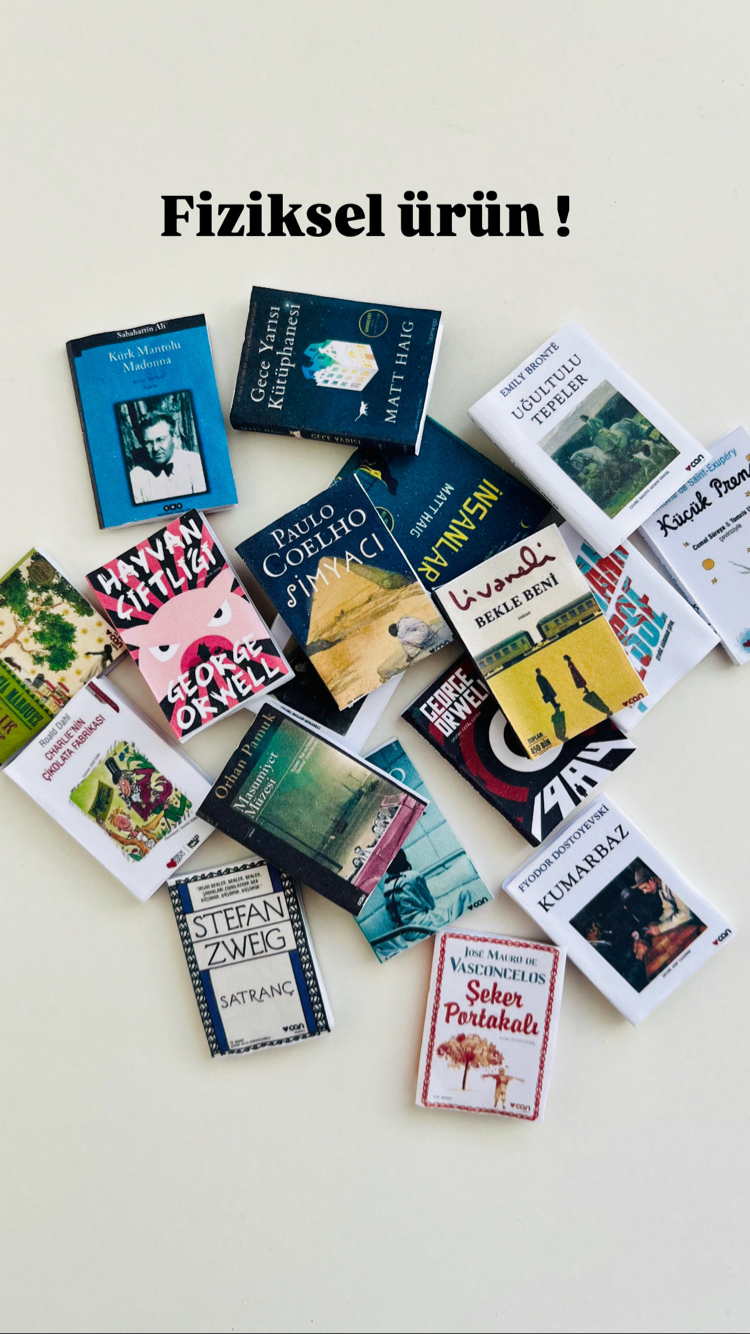 15 adet minyatür kitap (kişiye özel hazırlanır)