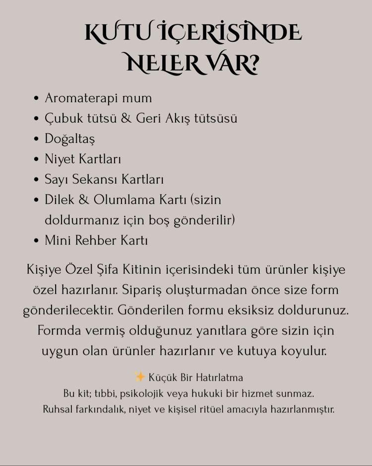 Kişiye Özel Şifa Kiti