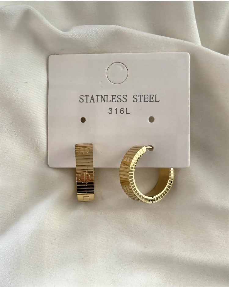 Çelik Gold Küpe