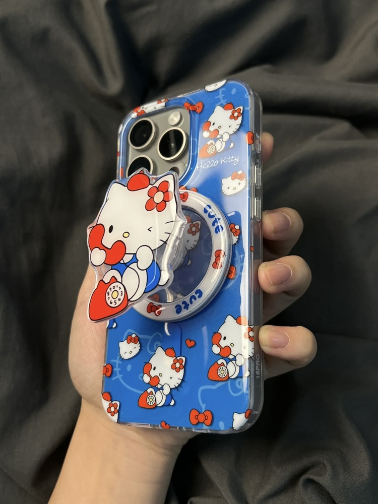 Manyetik Çift Yüzey IMD Mavi Zeminli Kalpli Telefon KT 15 PM