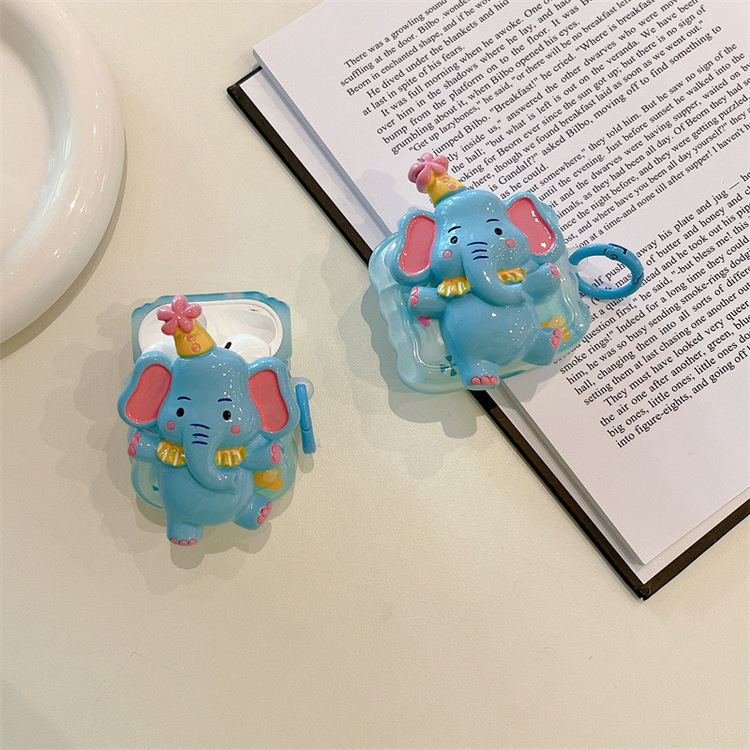 Üç Boyutlu Fil Desenli Airpods 1/2. Neşil-Pro 2