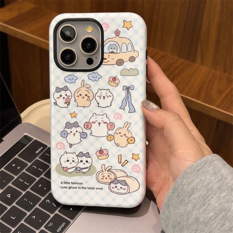 İphone 12/12Pro Lingge Jiikawa Karikatür Anti-Düşme