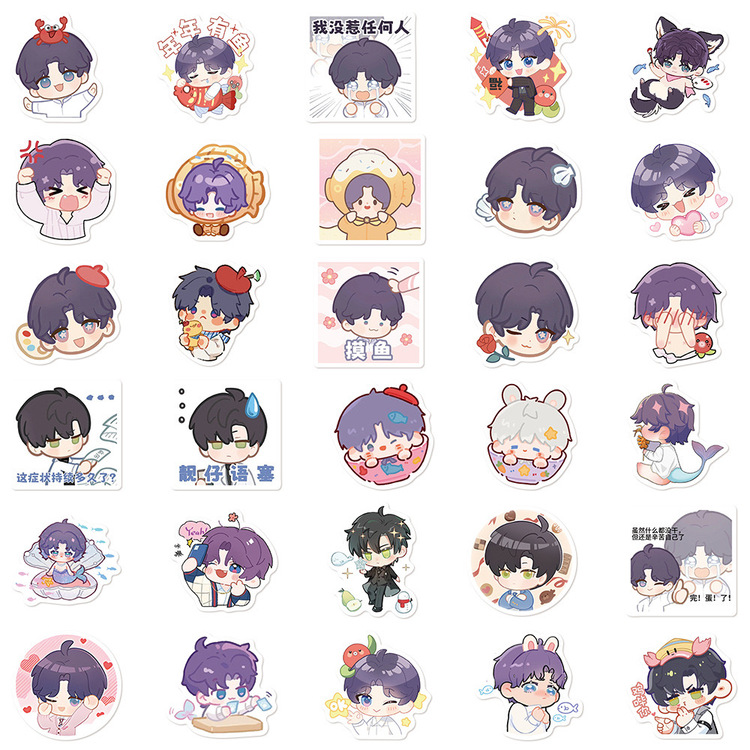 60 Desen Oyun Aşk ve Derin Uzay Su Geçirmez Stickers