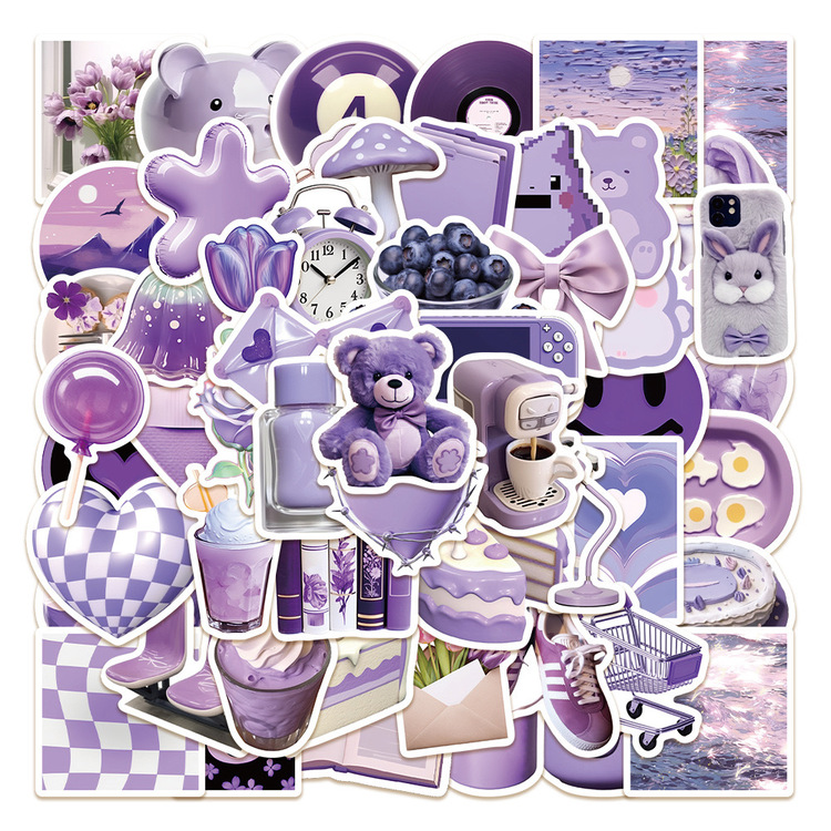 56 Desen Mor İns Tarzı Su Geçirmez Stickers