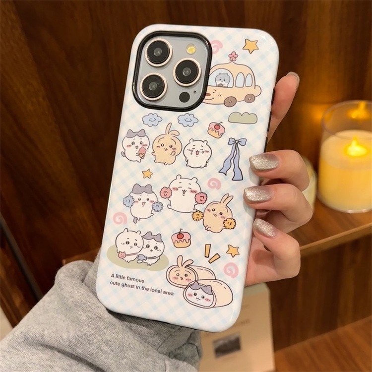 İphone 12/12Pro Lingge Jiikawa Karikatür Anti-Düşme