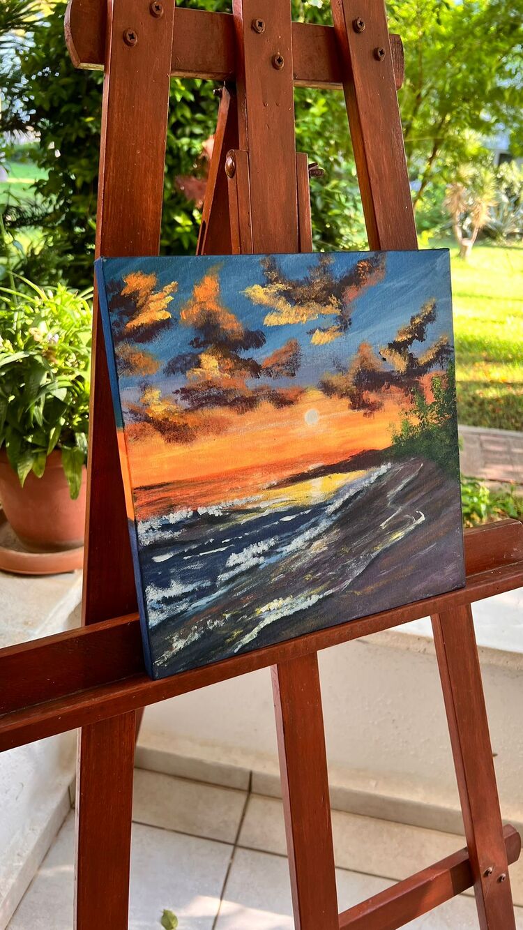 WHISPER - Tuval üzeri akrilik boya / 30x30 cm