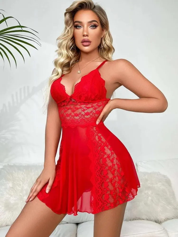 Rouge Passion Dantel Gecelik