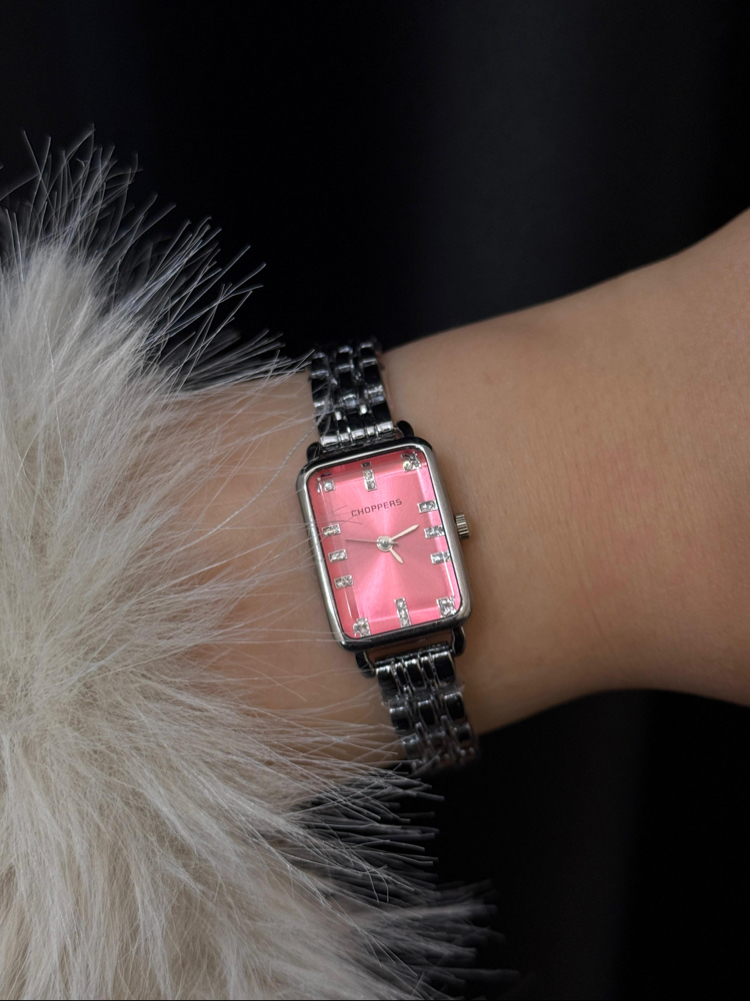 CHOPPERS PEMBE ÇELİK SAAT