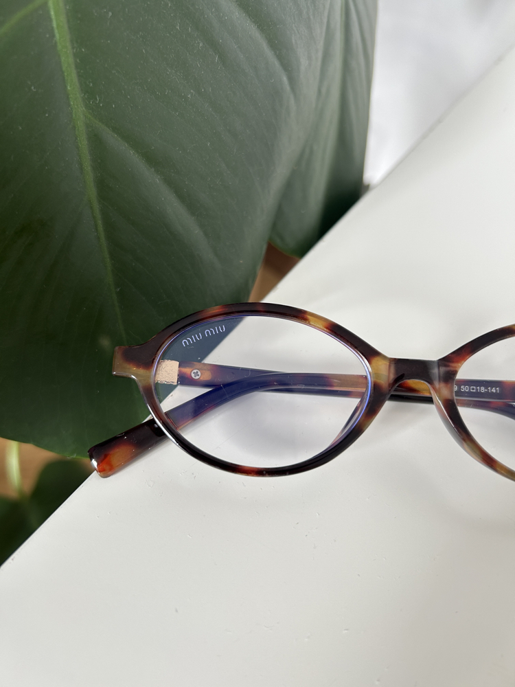 Miu Miu Gözlük-Leopar Desenli
