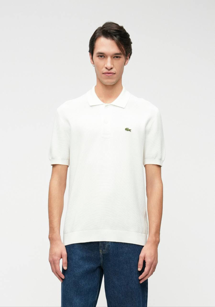 Lacoste Beyaz Polo Yaka Triko T-Shirt