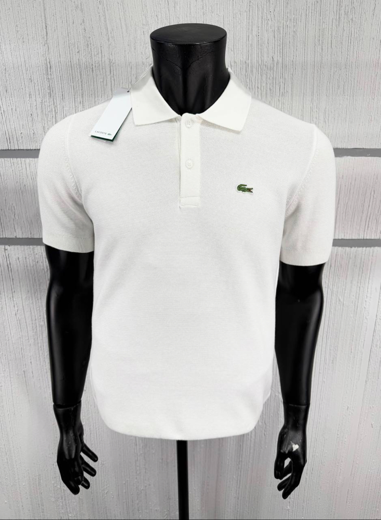 Lacoste Beyaz Polo Yaka Triko T-Shirt