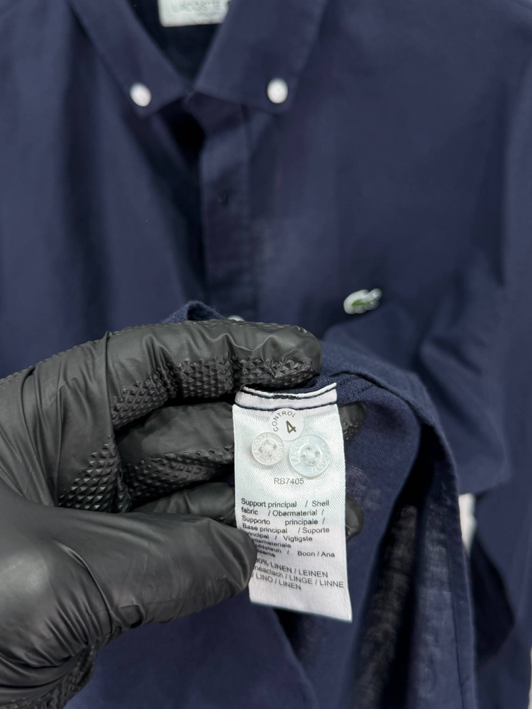 Lacoste Lacivert Keten Regular Gömlek
