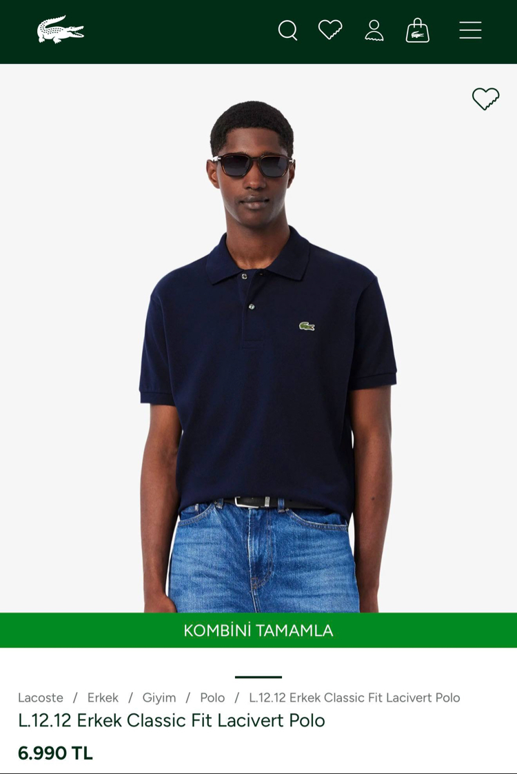 Lacoste Lacivert Polo Yaka T-Shirt