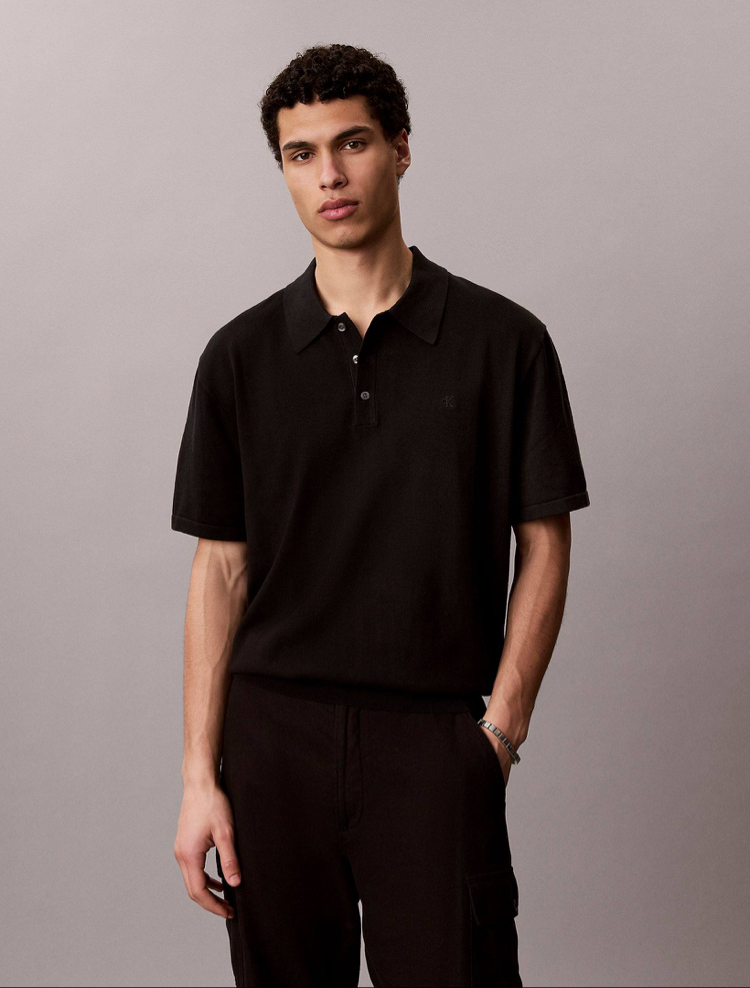 Calvin Klein Triko Siyah Polo Yaka Regular Fit T-Shirt