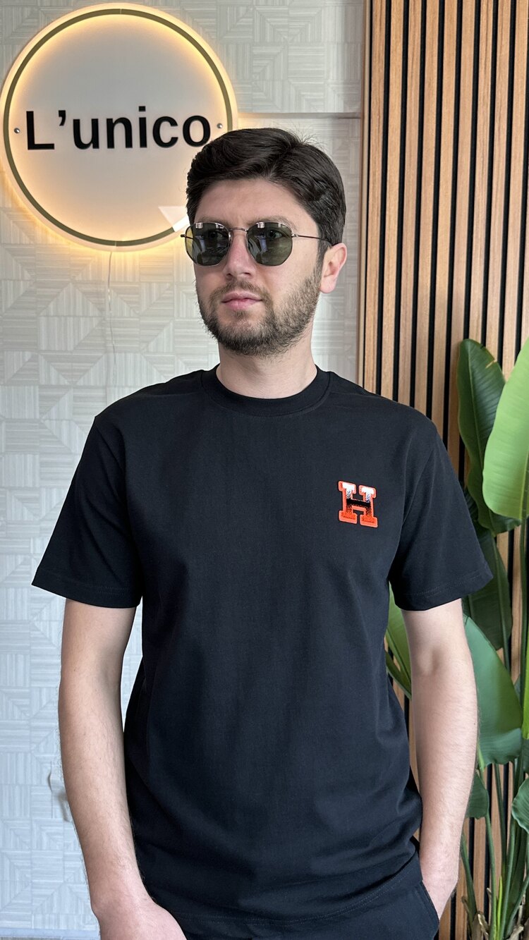 Hermes Siyah T-Shirt