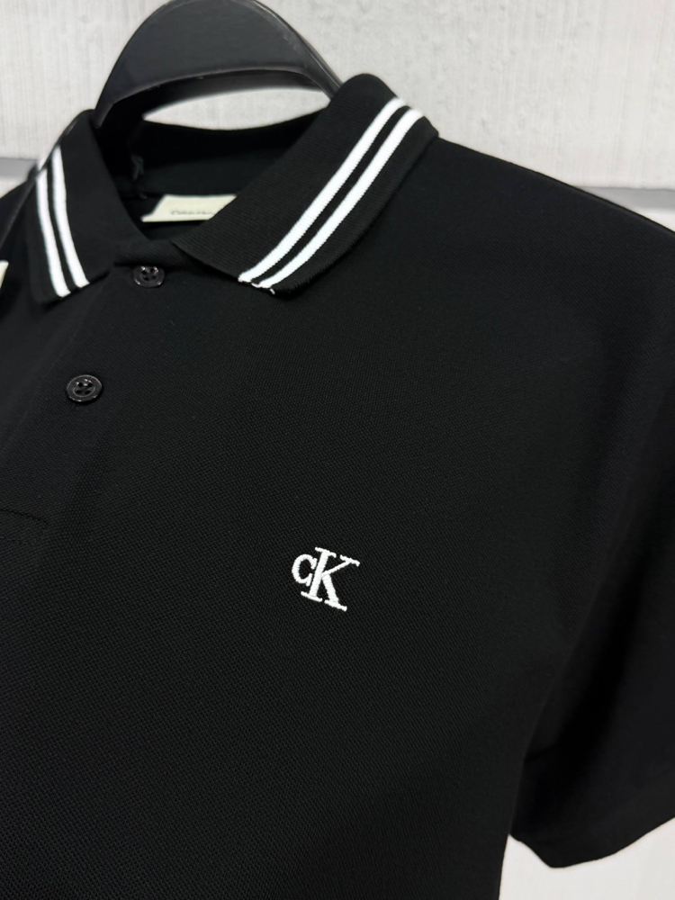 Calvin Klein Siyah Polo Yaka Regular Fit T-Shirt