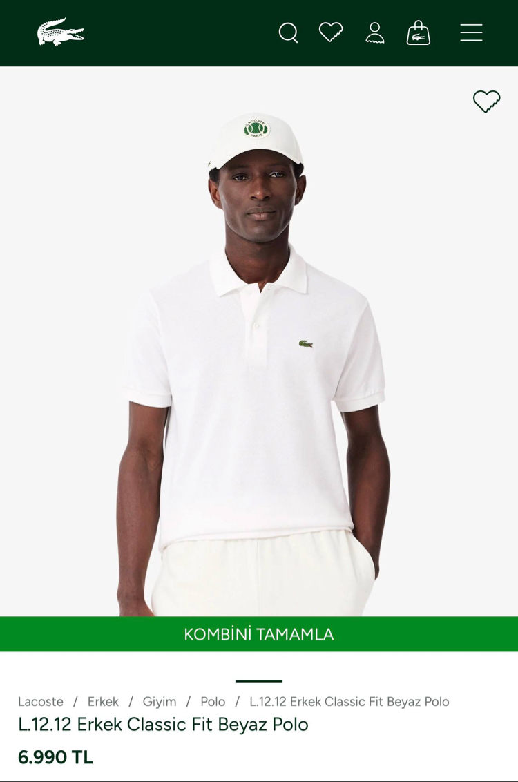 Lacoste Beyaz Polo Yaka T-Shirt