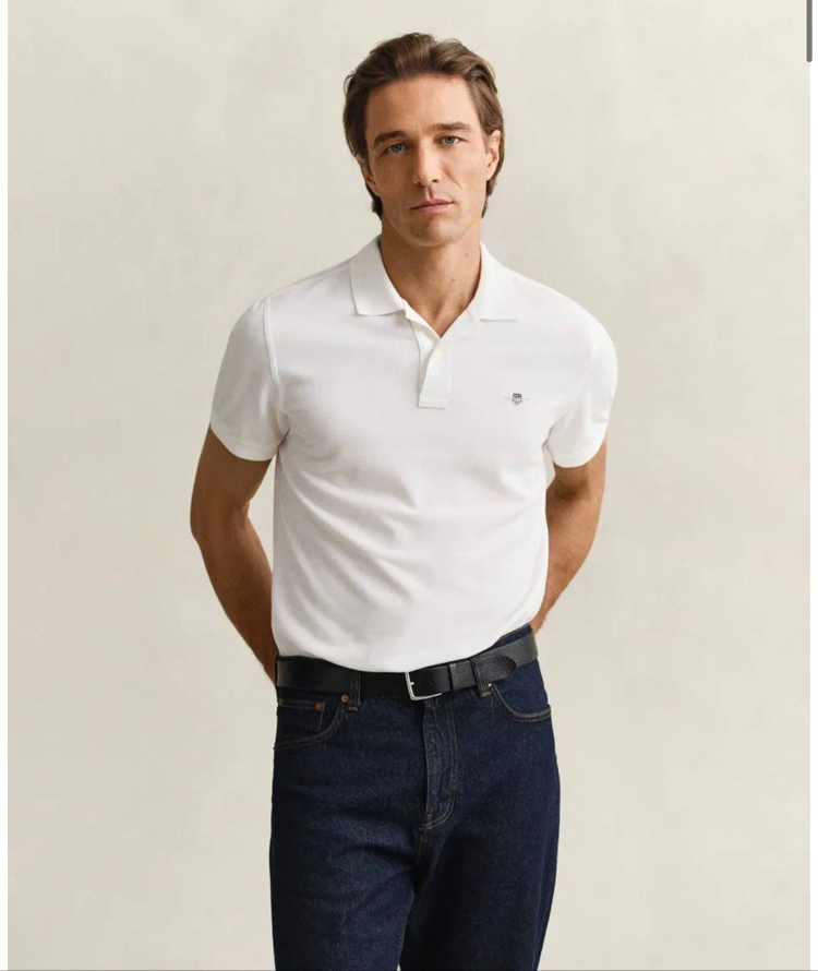 Gant Beyaz Polo Yaka T-Shirt