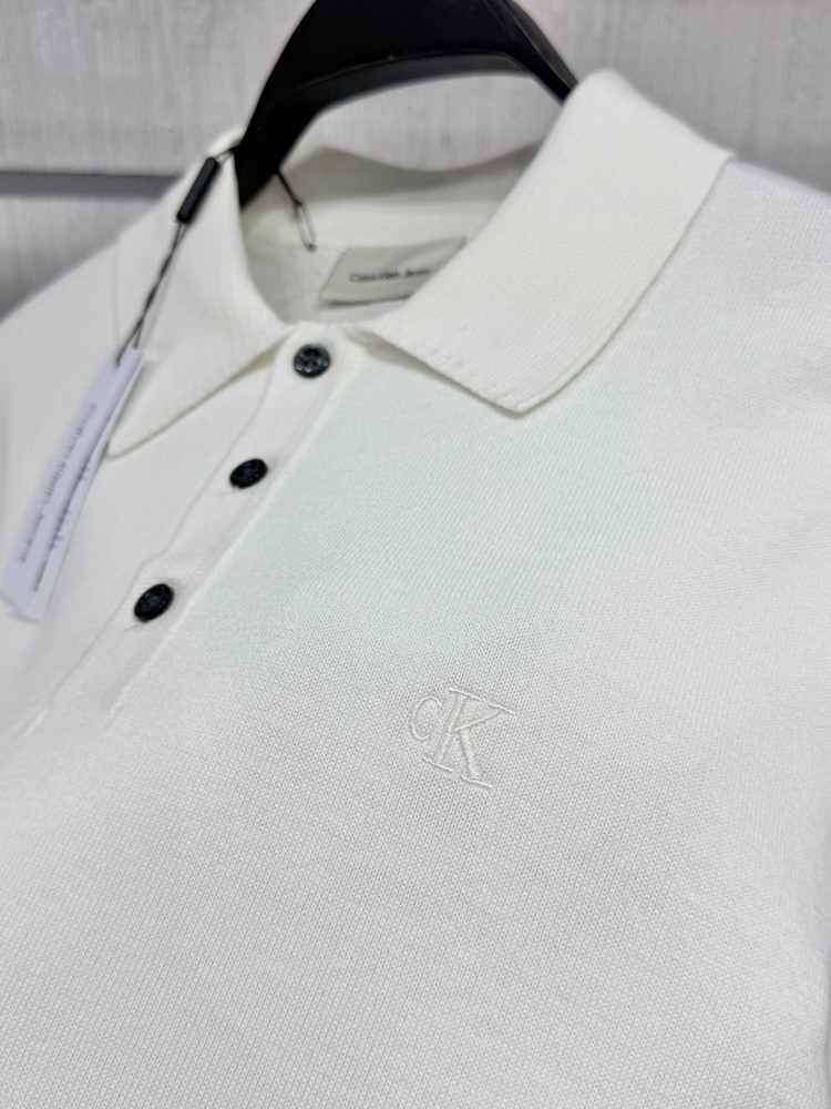 Calvin Klein Triko Beyaz Polo Yaka Regular Fit T-Shirt
