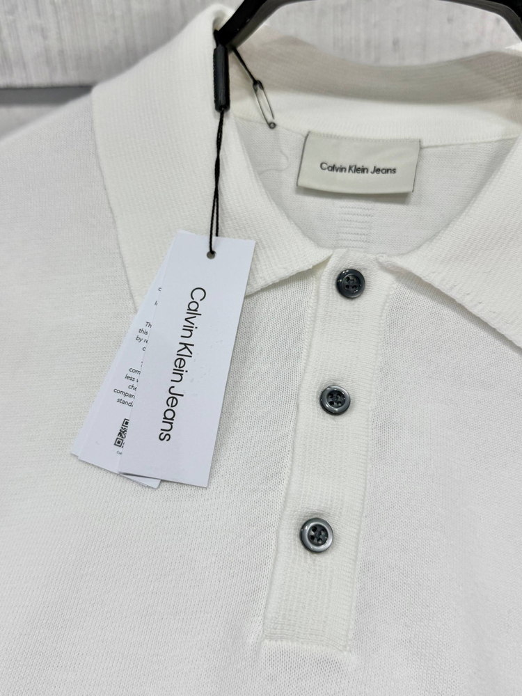 Calvin Klein Triko Beyaz Polo Yaka Regular Fit T-Shirt