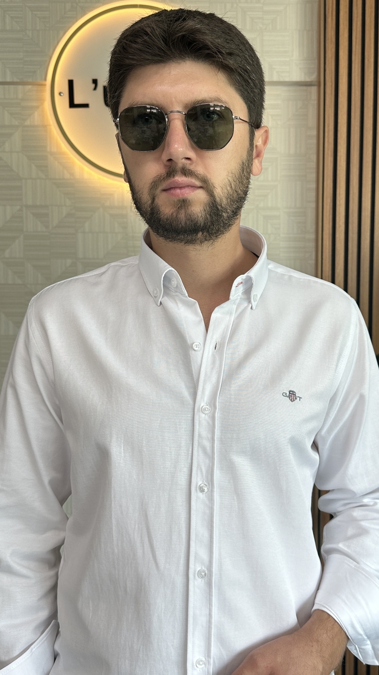 Gant Slim Fit Beyaz Gömlek
