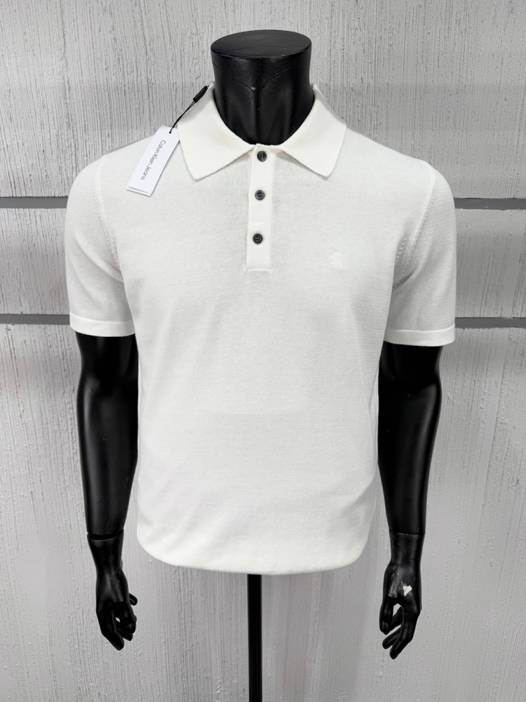 Calvin Klein Triko Beyaz Polo Yaka Regular Fit T-Shirt