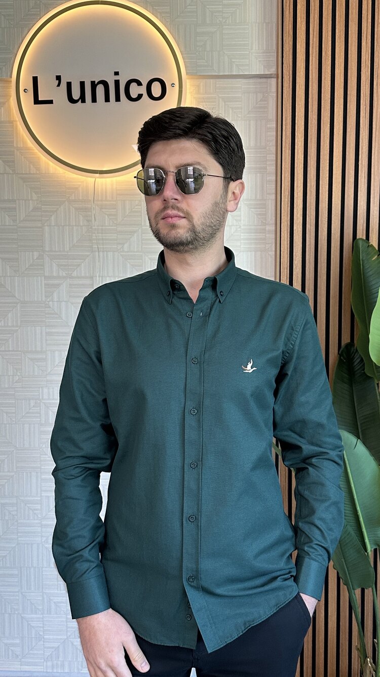 Beymen Club Slim Fit Yeşil Gömlek