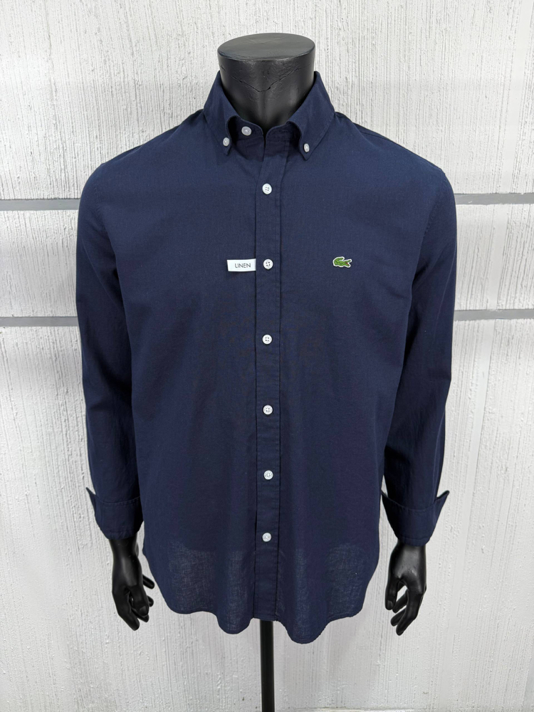 Lacoste Lacivert Keten Regular Gömlek