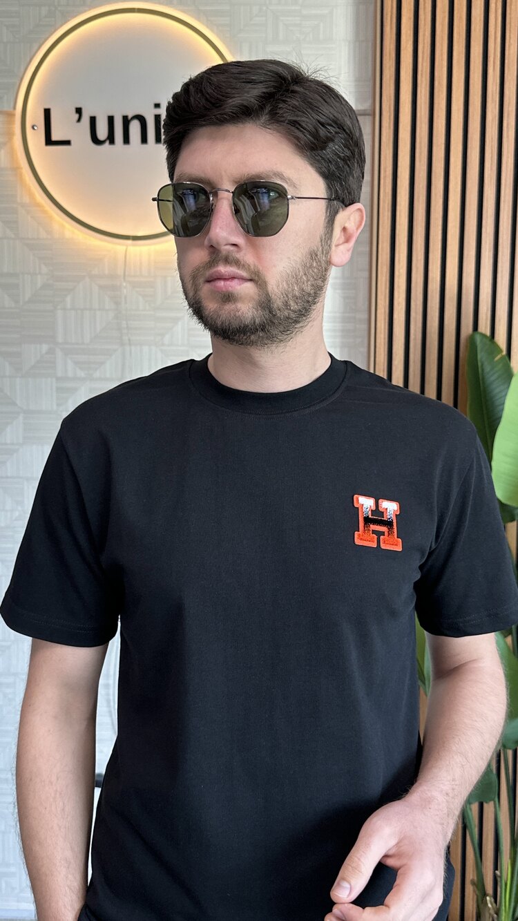 Hermes Siyah T-Shirt