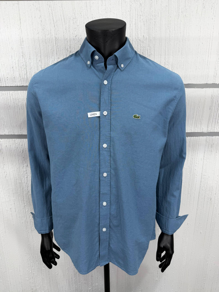 Lacoste Indıgo Keten Regular Gömlek