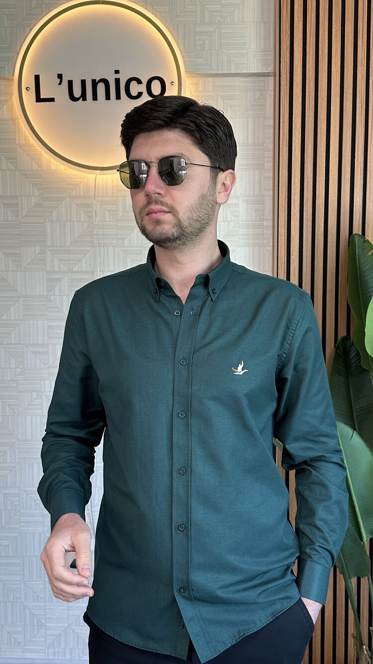 Beymen Club Slim Fit Yeşil Gömlek