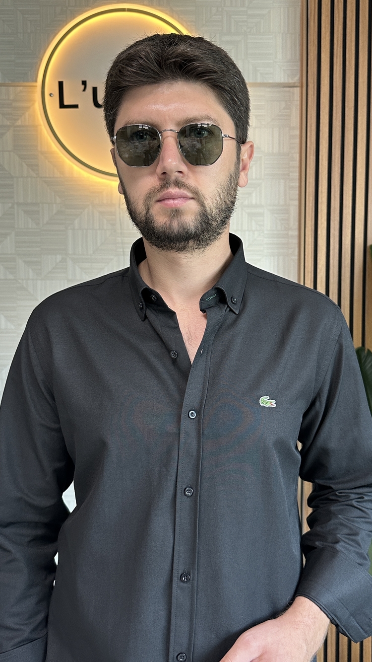 Lacoste Slim Fit Siyah Gömlek