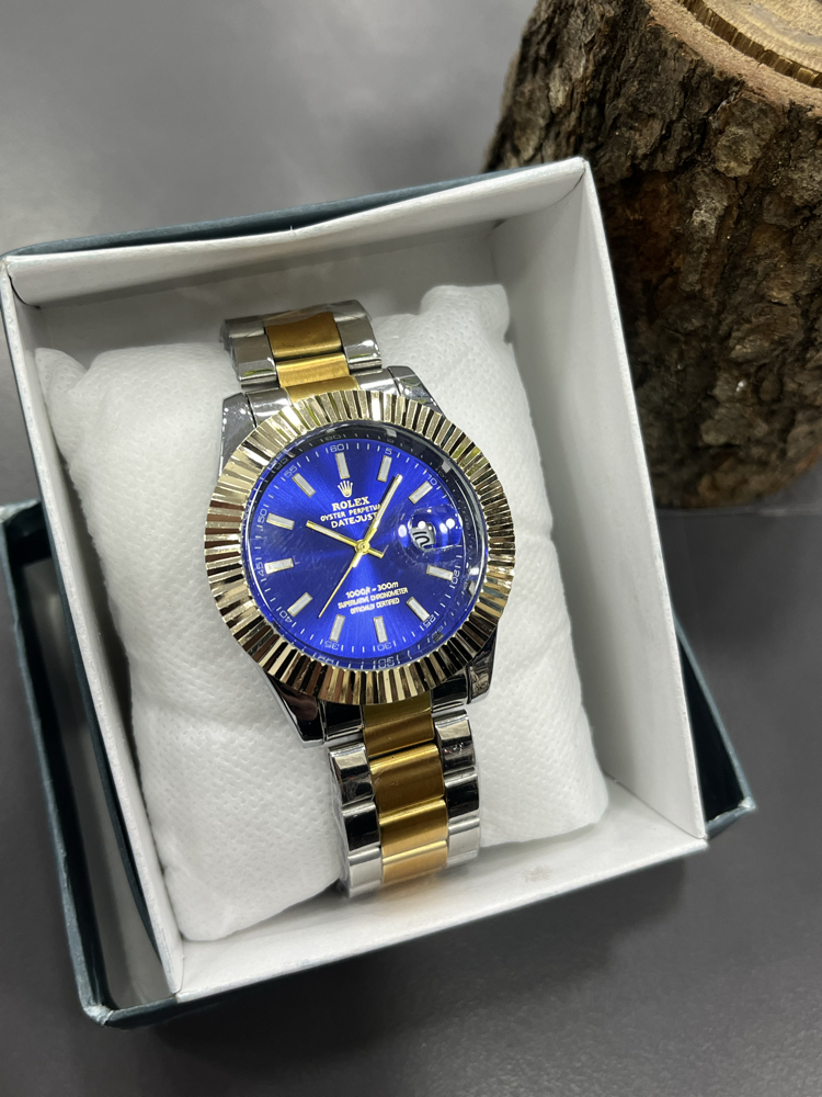 Deep Blue Special Edition – Gold & Steel Premium Erkek Saati