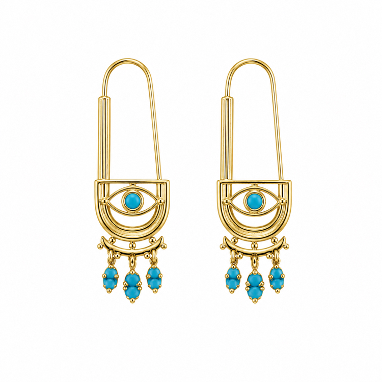Azure Eye Küpe - Gold