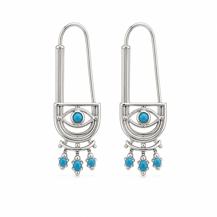 Azure Eye Küpe - Silver