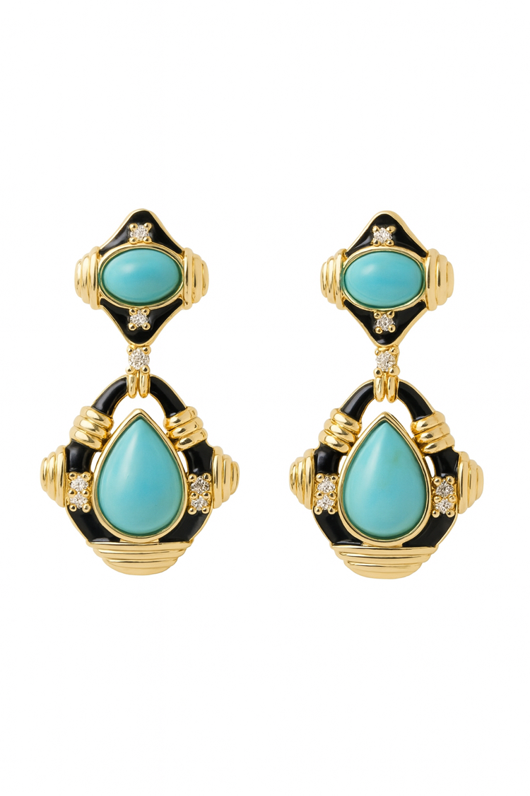 Turquoise Oracle Drops Küpe