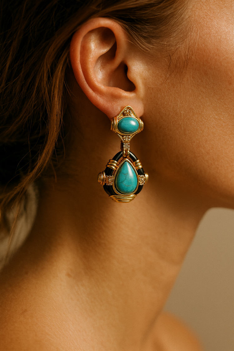 Turquoise Oracle Drops Küpe