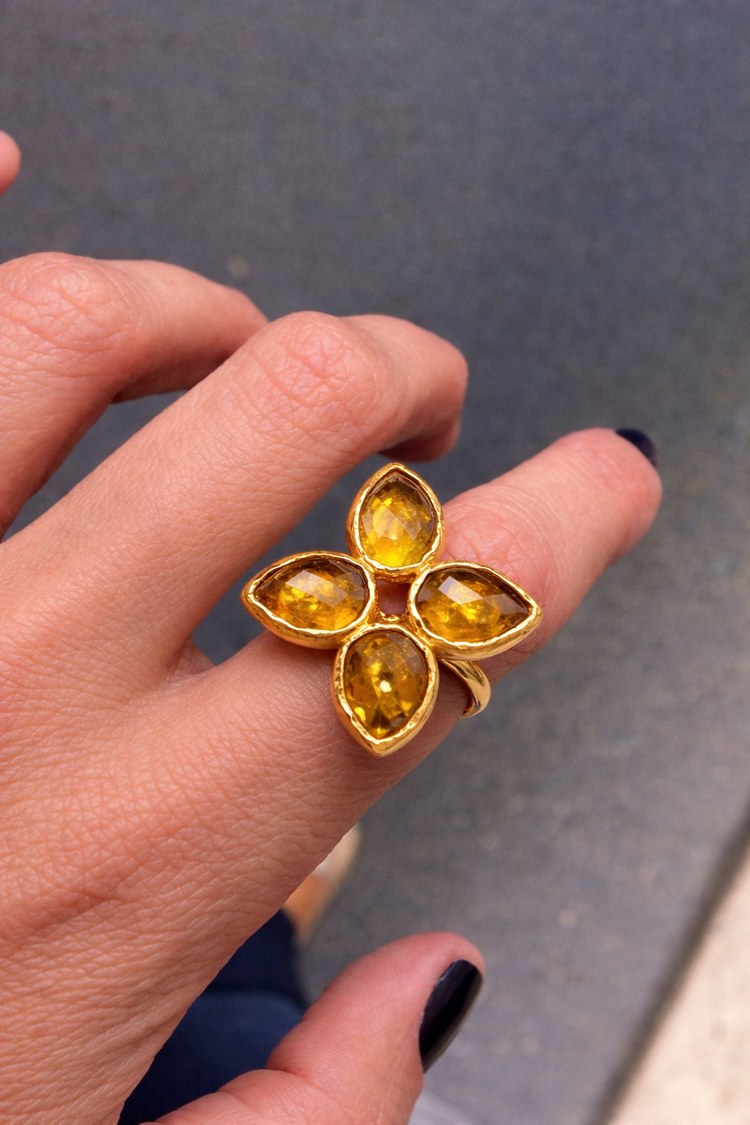 Citrine Bloom Yüzük