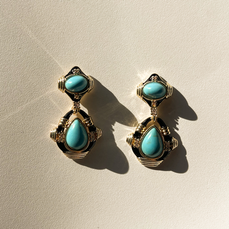 Turquoise Oracle Drops Küpe