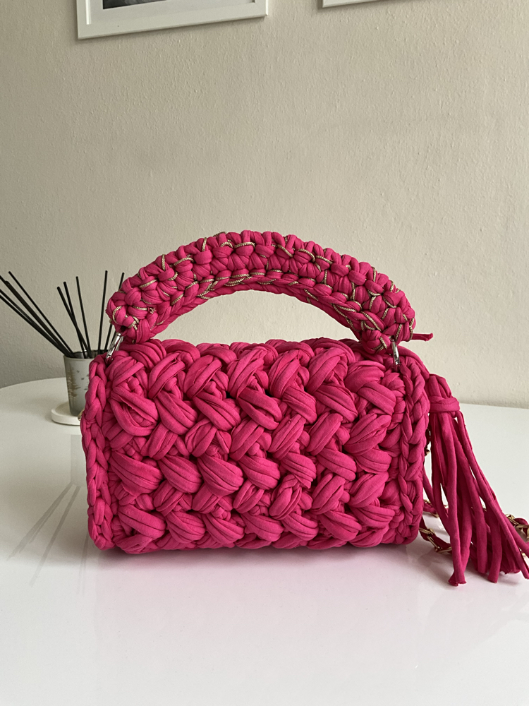 Lupinaria LUNA - Hot Pink Örgü Çanta