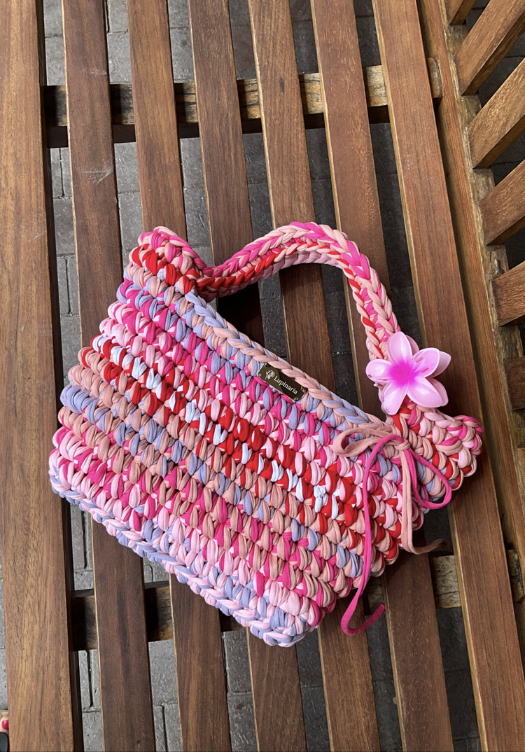 Lupinaria ISOLA - Pink Dreams Tote Örgü Çanta