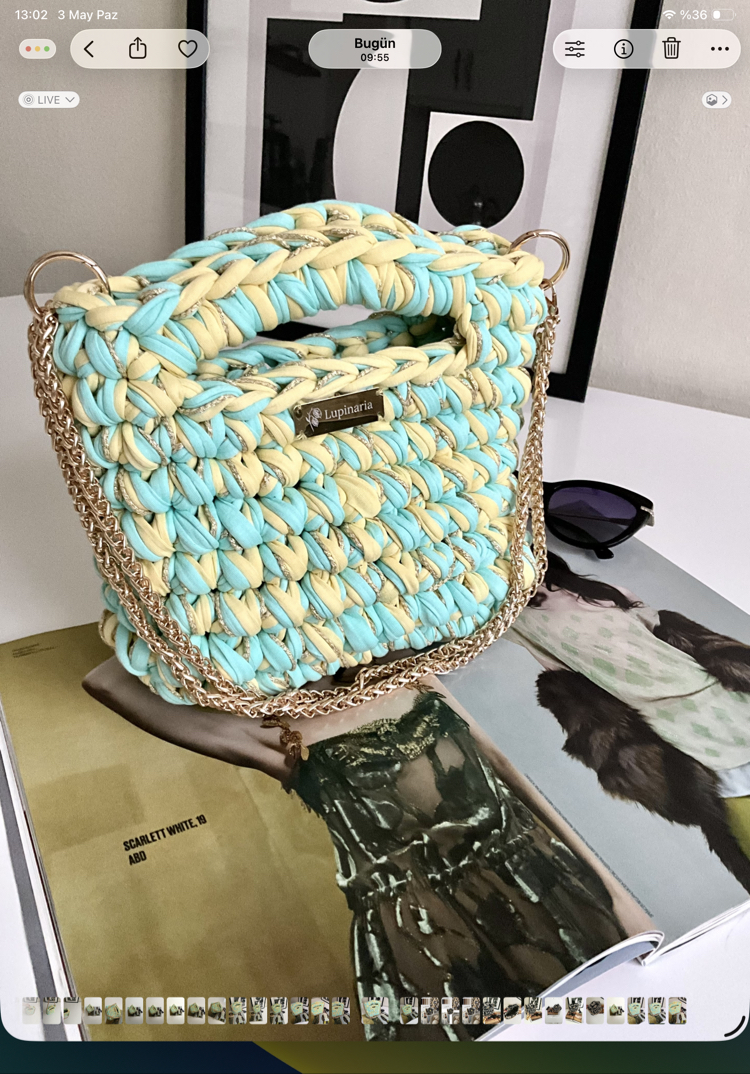 Lupinaria DOLCE - Mint Parfait Örgü Çanta