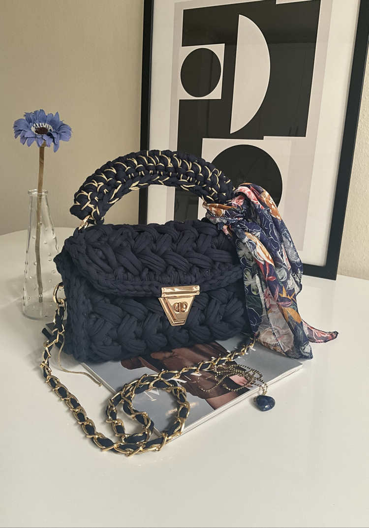 Lupinaria LUNA - Navy Örgü Çanta