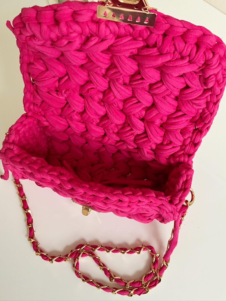 Lupinaria LUNA - Hot Pink Örgü Çanta